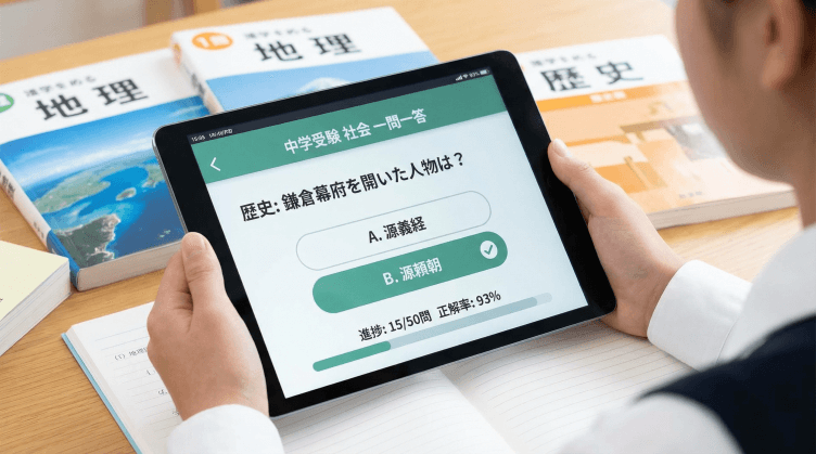 中学受験社会のアプリ